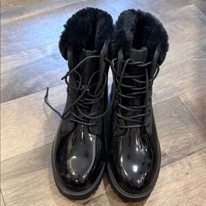 Women's Black Fur-Lined Boots